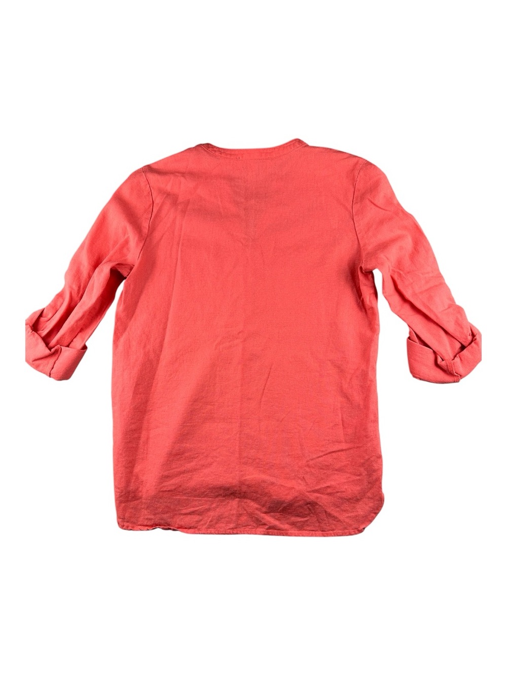 Nine West Coral Tunic Blouse Button-Up Top Lagenlook Linen Blend OfficeCore S - Picture 4 of 8